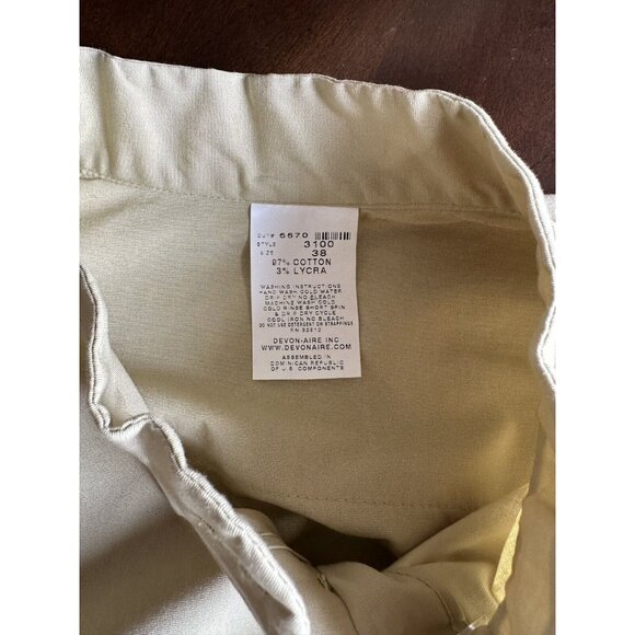 NWT Devon-Aire Equestrian Riding Show Shirt w/ Collars, Size 38, Yellow Green‎ - Picture 5 of 5